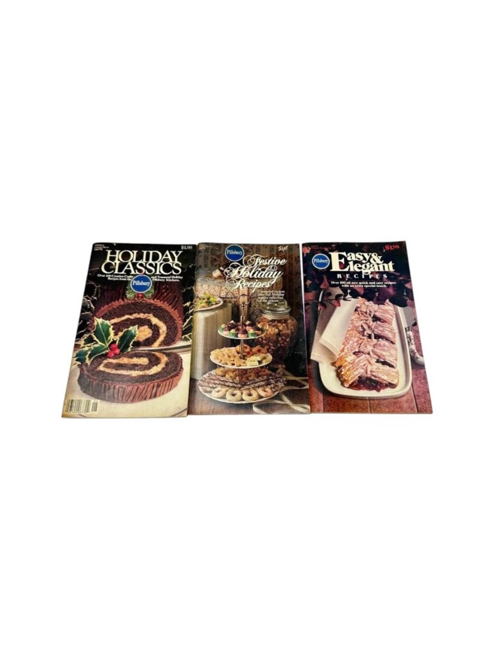 Vintage Pillsbury Cookbook Lot 3 Books Elegant Festive Holiday Classics 1981 USA